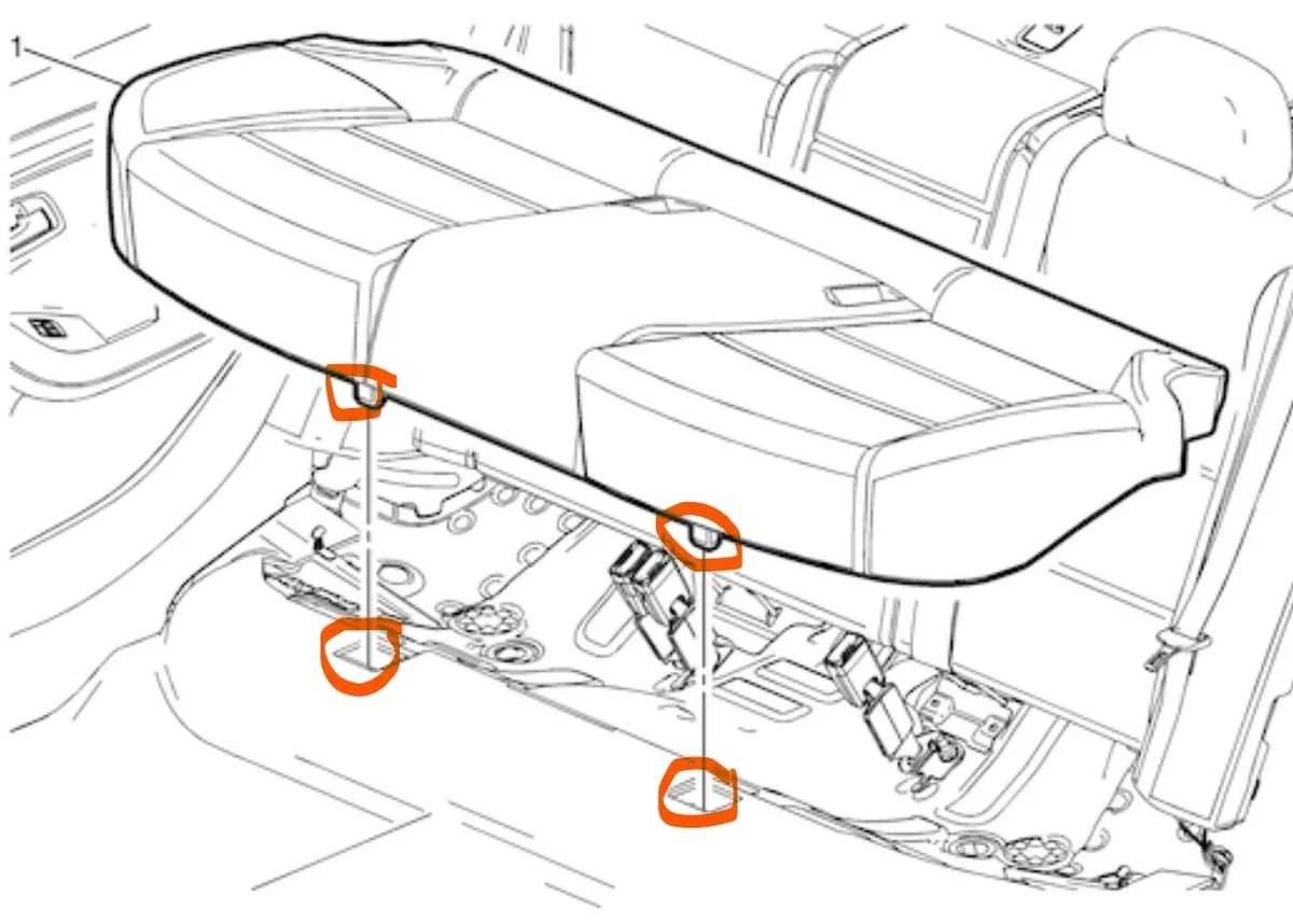 center rear seat position