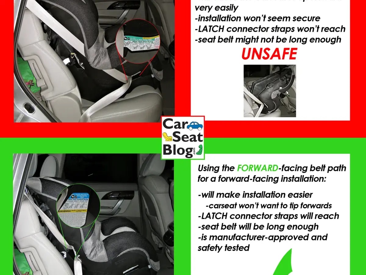 what side of the car should a baby seat be on
